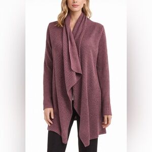 Knox Rose Plum Purple Drapey Open Cardigan - Size XS